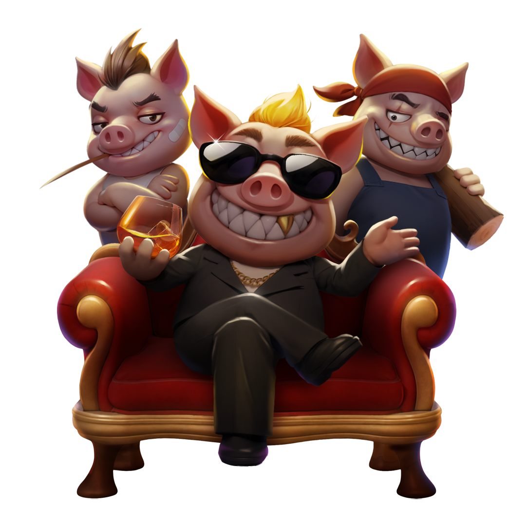 Three Crazy Piggies